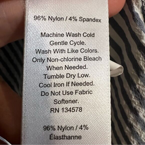 Vineyard Vines Blue & White Striped Button Blouse Front Size 4 - Picture 14 of 14